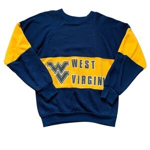 Vintage 1st String Blue West Virginia Mountaineers Crewneck Sweatshirt M